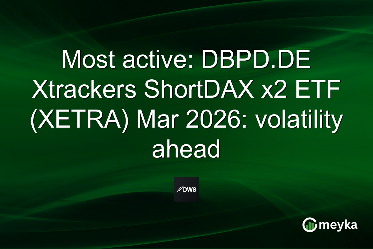 Most active: DBPD.DE Xtrackers ShortDAX x2 ETF (XETRA) Mar 2026: volatility ahead