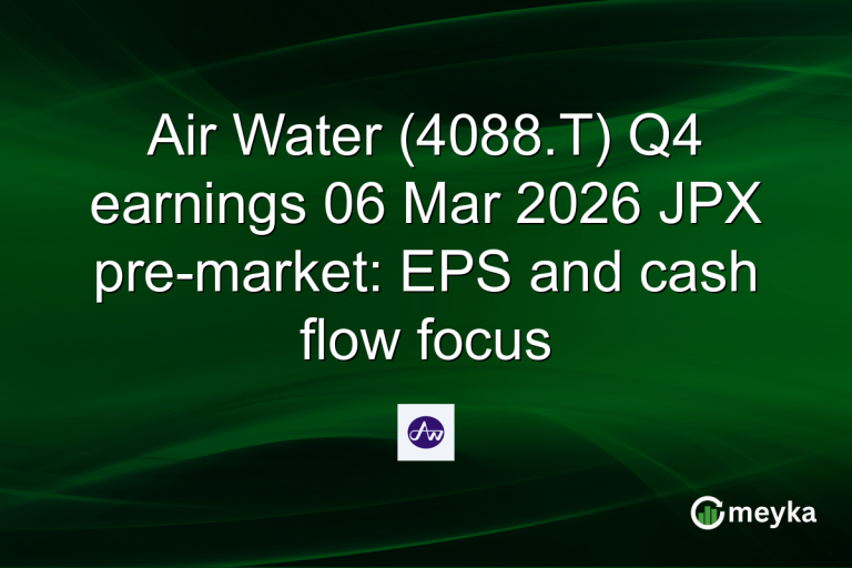Air Water (4088.T) Q4 earnings 06 Mar 2026 JPX pre-market: EPS and cash flow focus