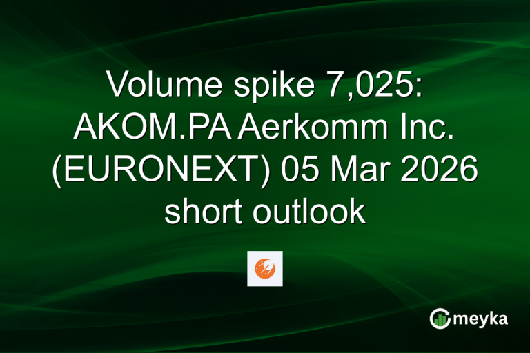 Volume spike 7,025: AKOM.PA Aerkomm Inc. (EURONEXT) 05 Mar 2026 short outlook
