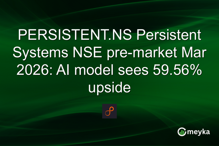 PERSISTENT.NS Persistent Systems NSE pre-market Mar 2026: AI model sees 59.56% upside