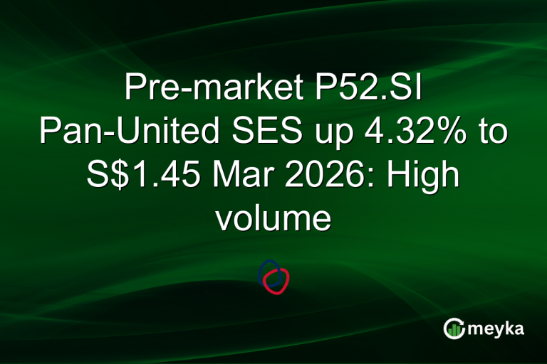 Pre-market P52.SI Pan-United SES up 4.32% to S$1.45 Mar 2026: High volume