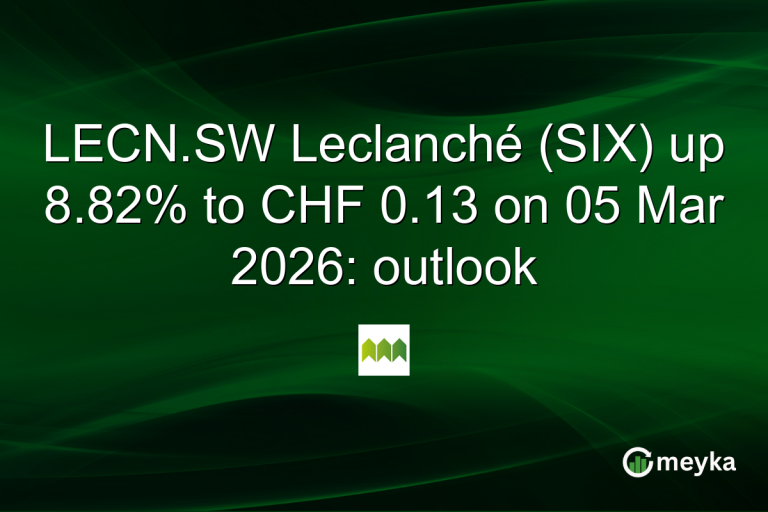LECN.SW Leclanché (SIX) up 8.82% to CHF 0.13 on 05 Mar 2026: outlook