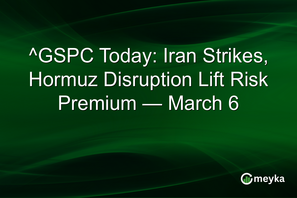 ^GSPC Today: Iran Strikes, Hormuz Disruption Lift Risk Premium — March 6