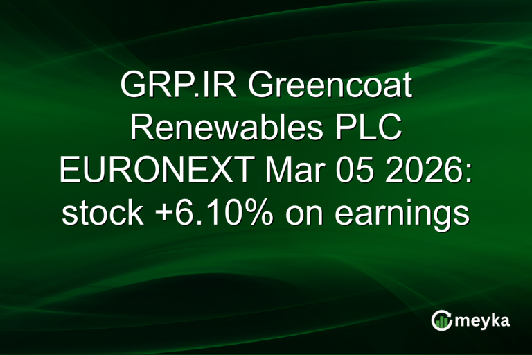 GRP.IR Greencoat Renewables PLC EURONEXT Mar 05 2026: stock +6.10% on earnings