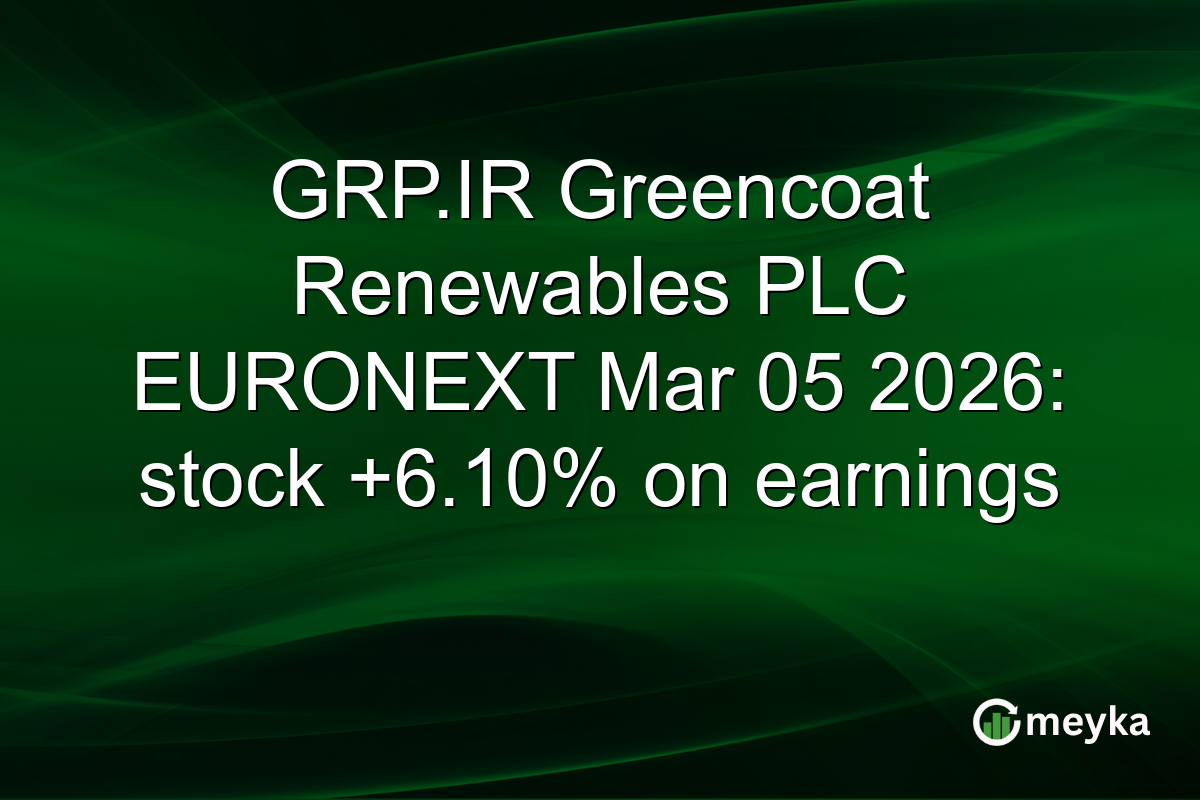 GRP.IR Greencoat Renewables PLC EURONEXT Mar 05 2026: stock +6.10% on earnings
