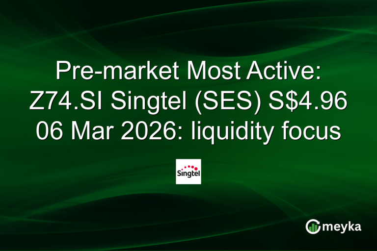 Pre-market Most Active: Z74.SI Singtel (SES) S$4.96 06 Mar 2026: liquidity focus