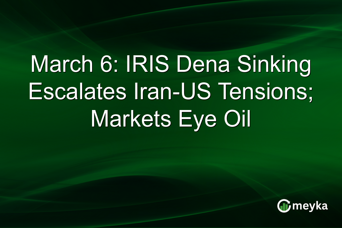 March 6: IRIS Dena Sinking Escalates Iran-US Tensions; Markets Eye Oil