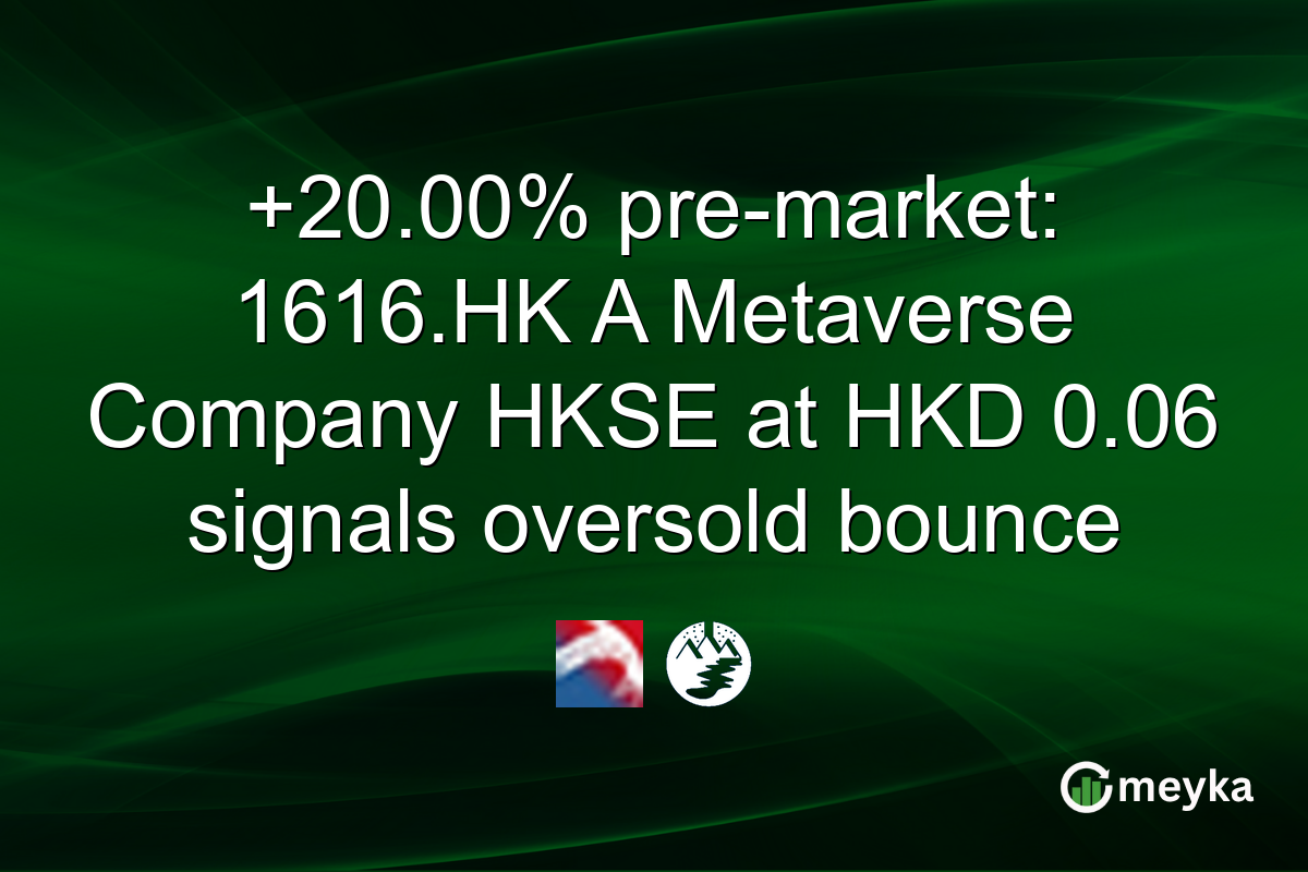 +20.00% pre-market: 1616.HK A Metaverse Company HKSE at HKD 0.06 signals oversold bounce