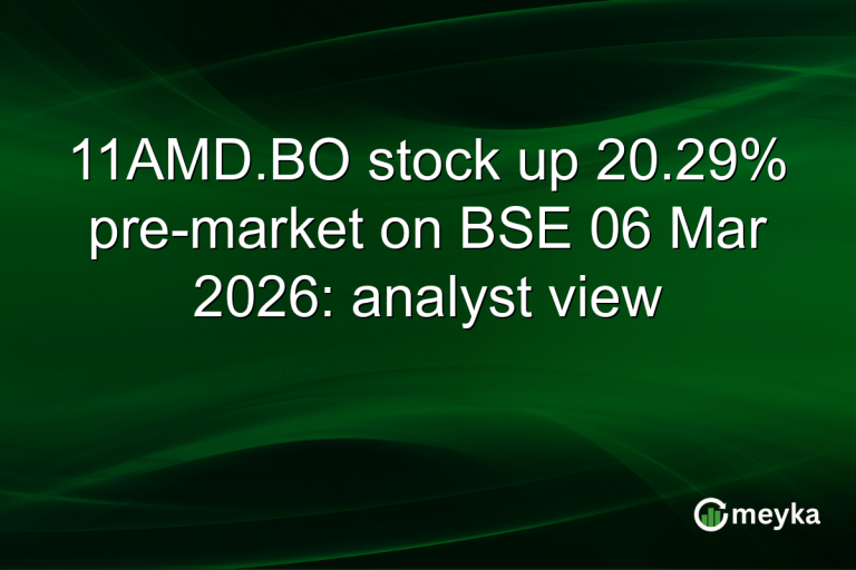 11AMD.BO stock up 20.29% pre-market on BSE 06 Mar 2026: analyst view