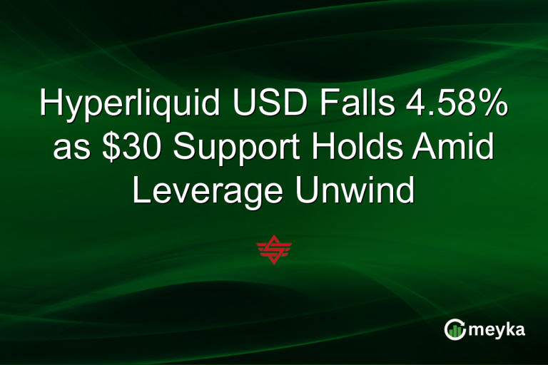 Hyperliquid USD Falls 4.58% as $30 Support Holds Amid Leverage Unwind