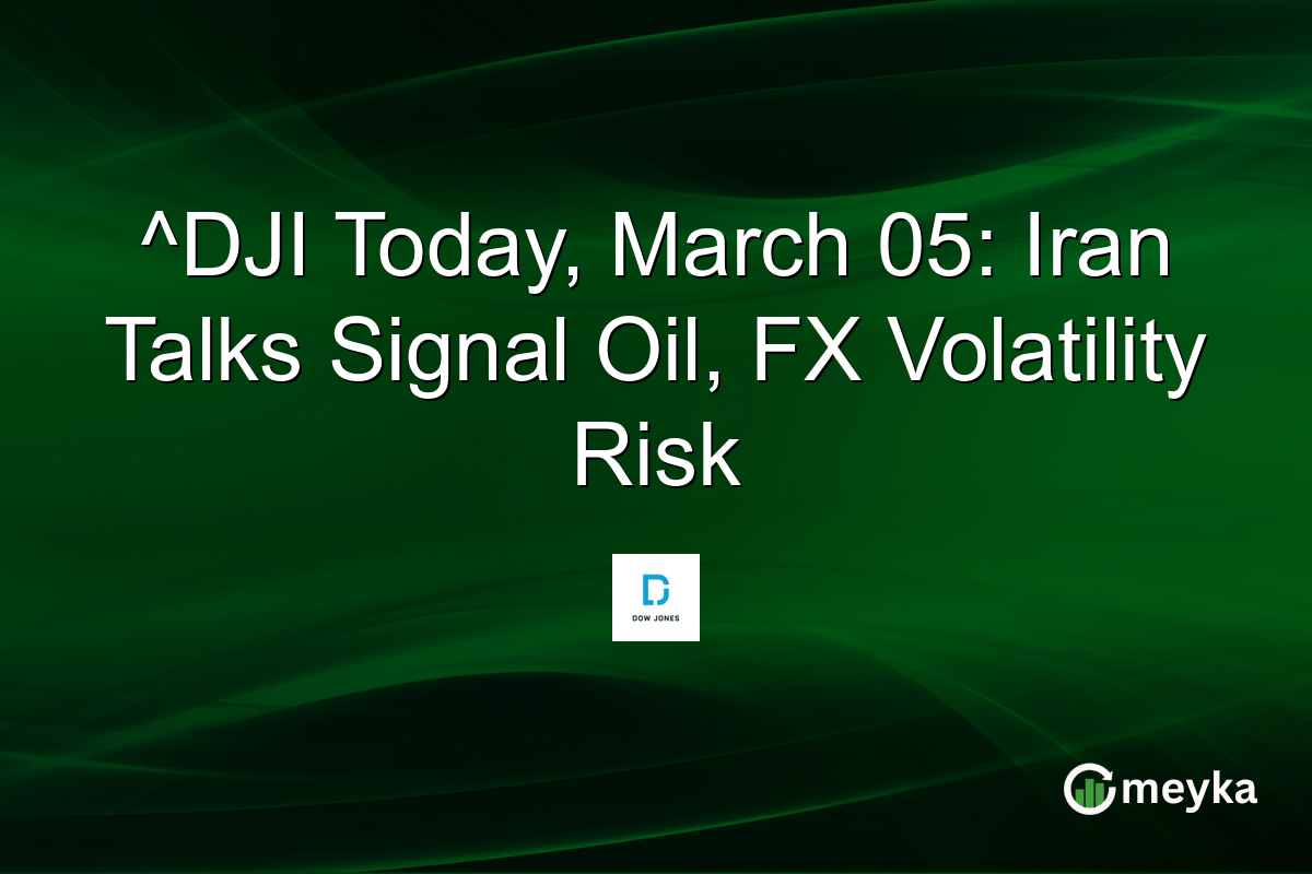 ^DJI Today, March 05: Iran Talks Signal Oil, FX Volatility Risk