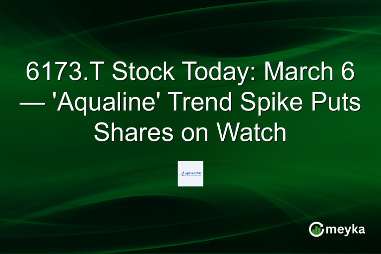 6173.T Stock Today: March 6 — 'Aqualine' Trend Spike Puts Shares on Watch