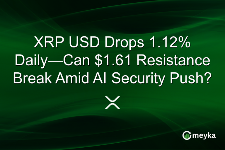 XRP USD Drops 1.12% Daily—Can $1.61 Resistance Break Amid AI Security Push?