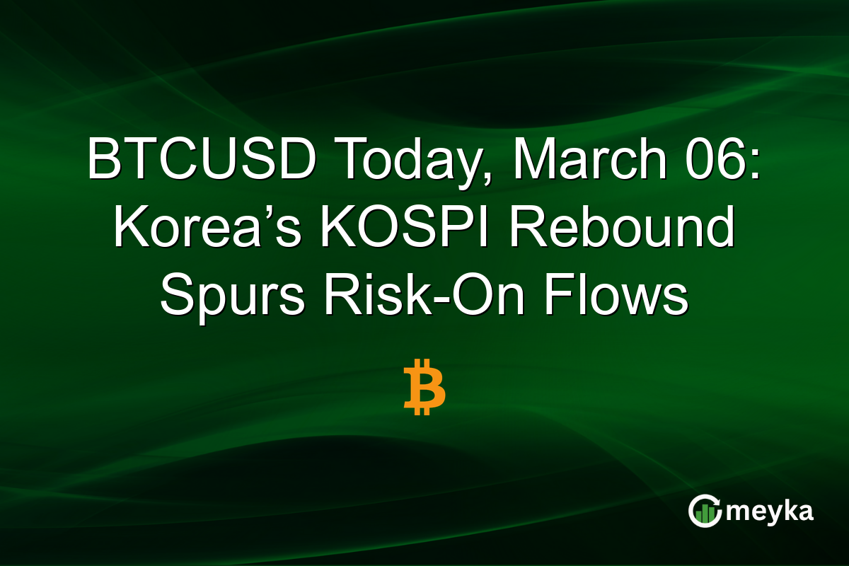 BTCUSD Today, March 06: Korea’s KOSPI Rebound Spurs Risk-On Flows