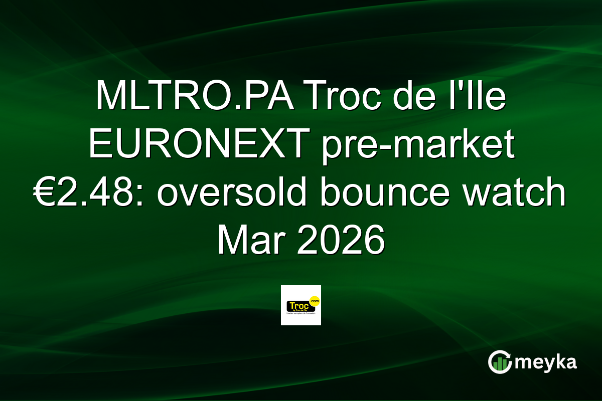 MLTRO.PA Troc de l'Ile EURONEXT pre-market €2.48: oversold bounce watch Mar 2026