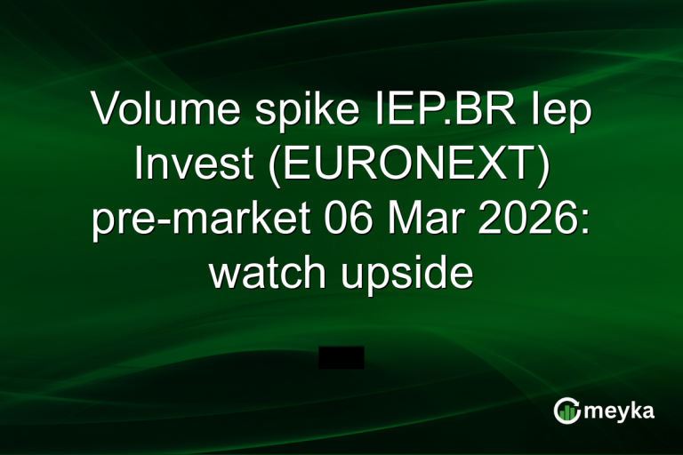Volume spike IEP.BR Iep Invest (EURONEXT) pre-market 06 Mar 2026: watch upside
