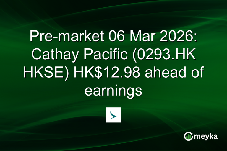 Pre-market 06 Mar 2026: Cathay Pacific (0293.HK HKSE) HK$12.98 ahead of earnings