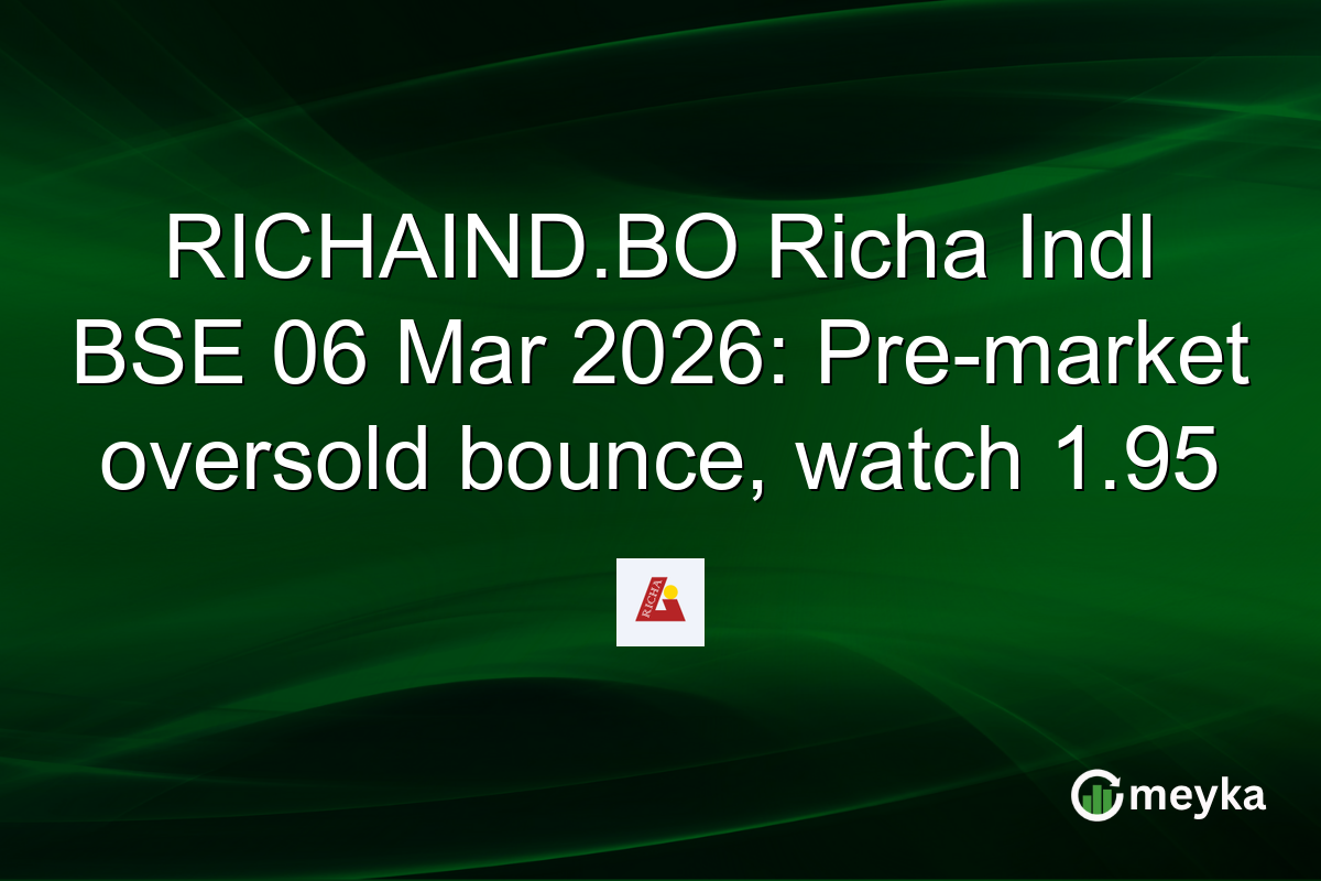 RICHAIND.BO Richa Indl BSE 06 Mar 2026: Pre-market oversold bounce, watch 1.95