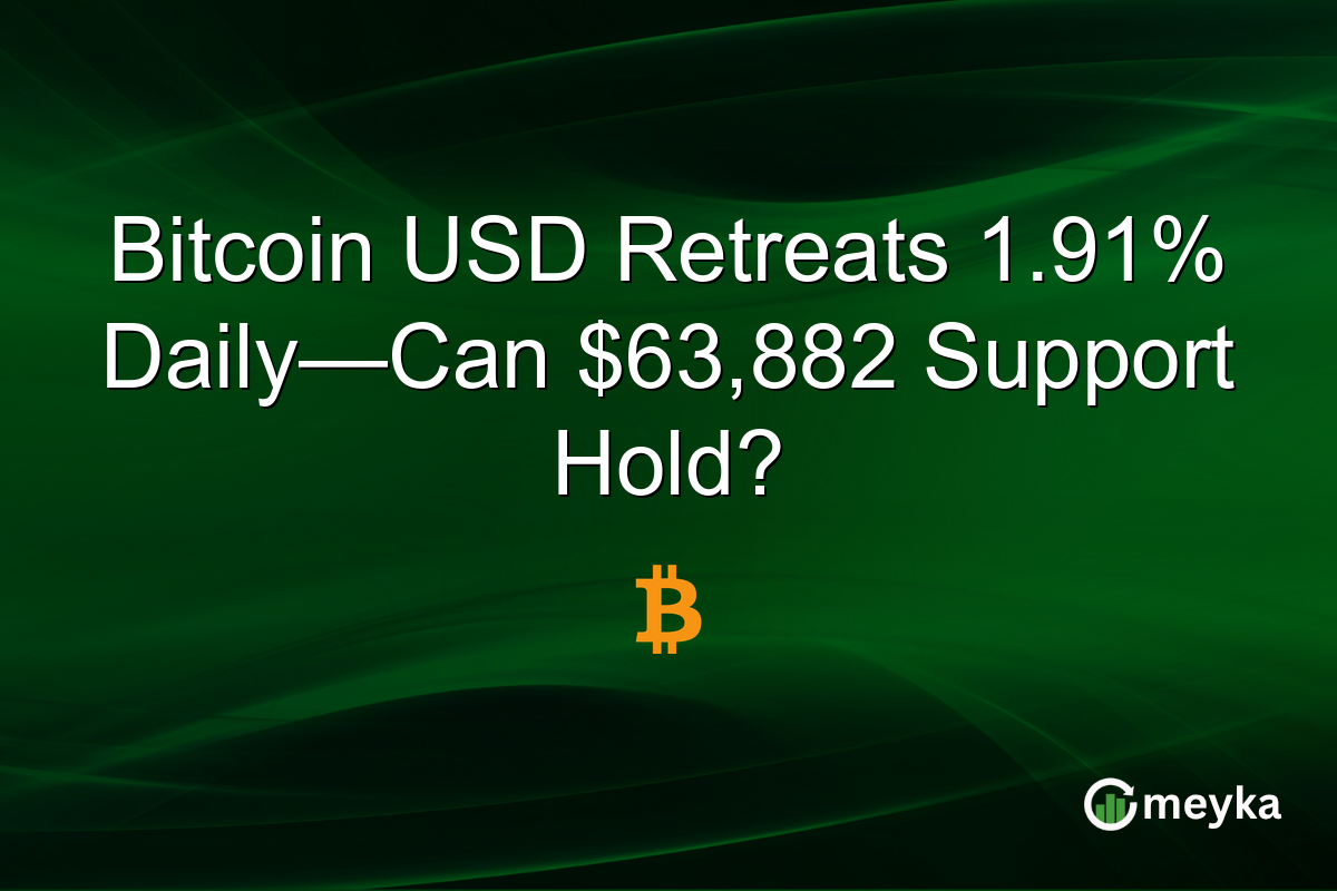 Bitcoin USD Retreats 1.91% Daily—Can $63,882 Support Hold?