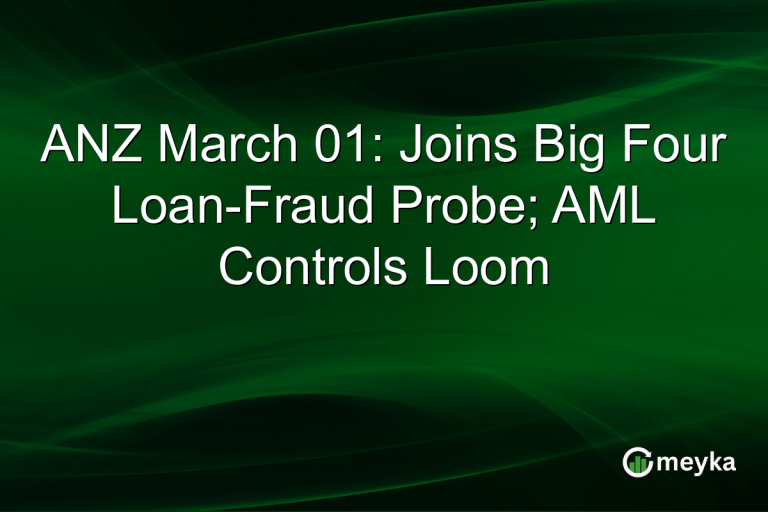 ANZ March 01: Joins Big Four Loan-Fraud Probe; AML Controls Loom