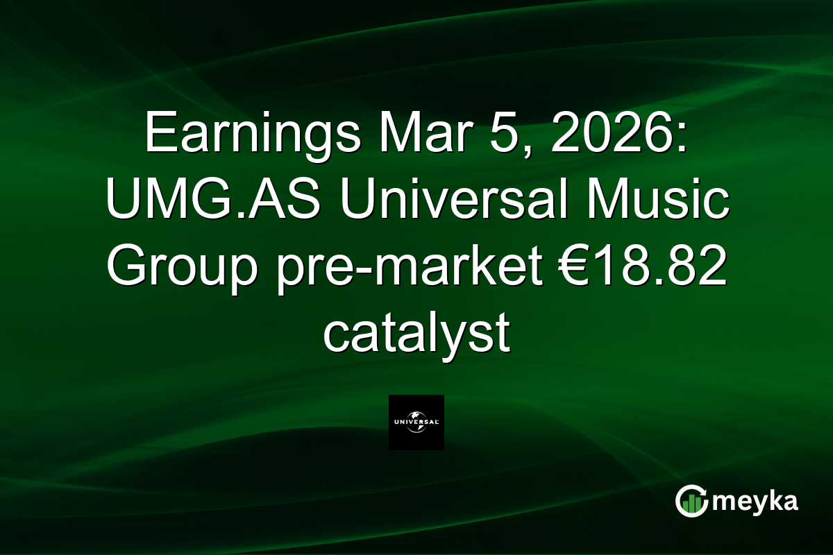 Earnings Mar 5, 2026: UMG.AS Universal Music Group pre-market €18.82 catalyst