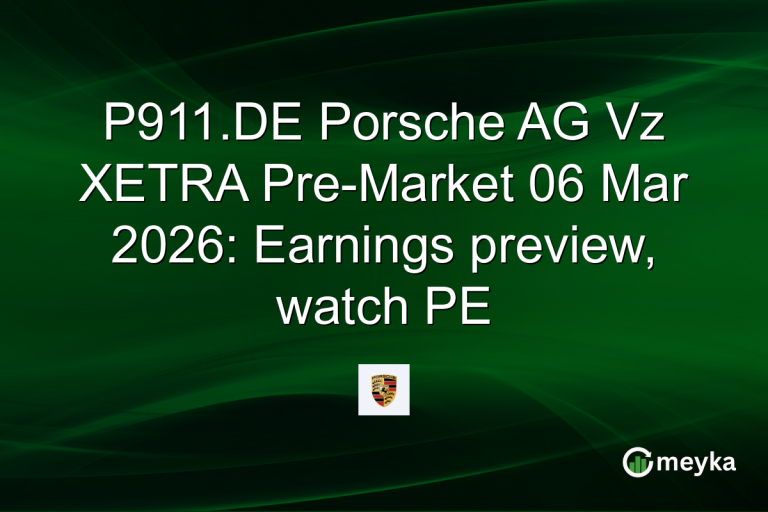 P911.DE Porsche AG Vz XETRA Pre-Market 06 Mar 2026: Earnings preview, watch PE