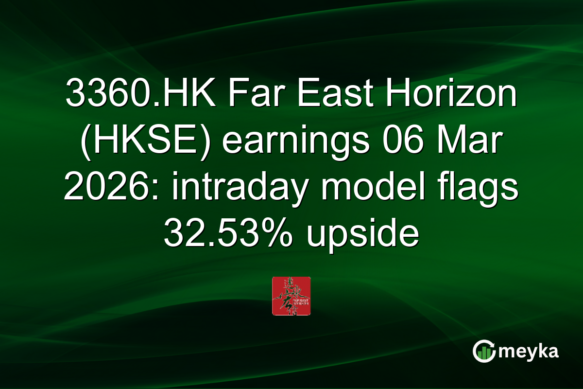 3360.HK Far East Horizon (HKSE) earnings 06 Mar 2026: intraday model flags 32.53% upside