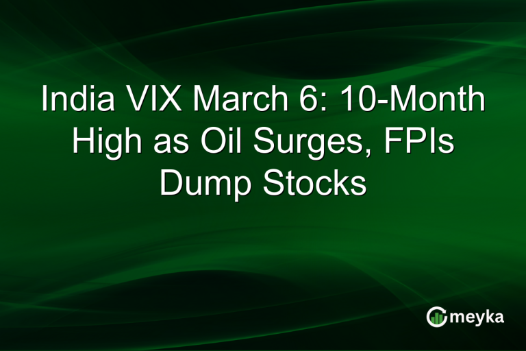 India VIX March 6: 10-Month High as Oil Surges, FPIs Dump Stocks