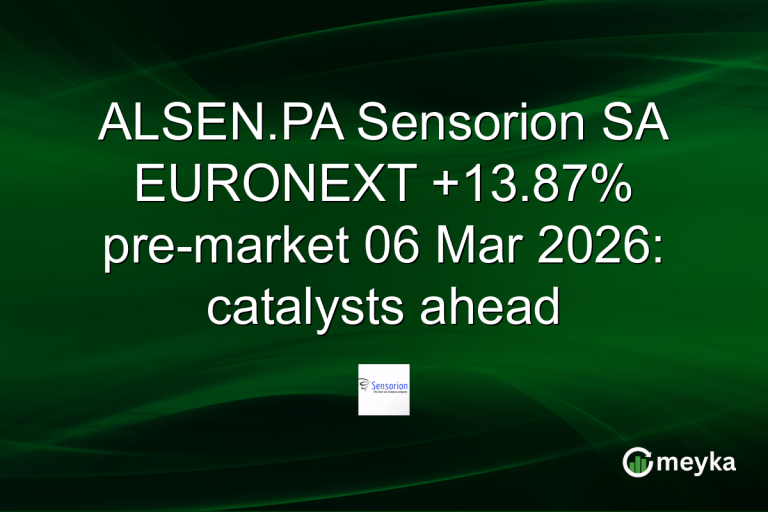 ALSEN.PA Sensorion SA EURONEXT +13.87% pre-market 06 Mar 2026: catalysts ahead