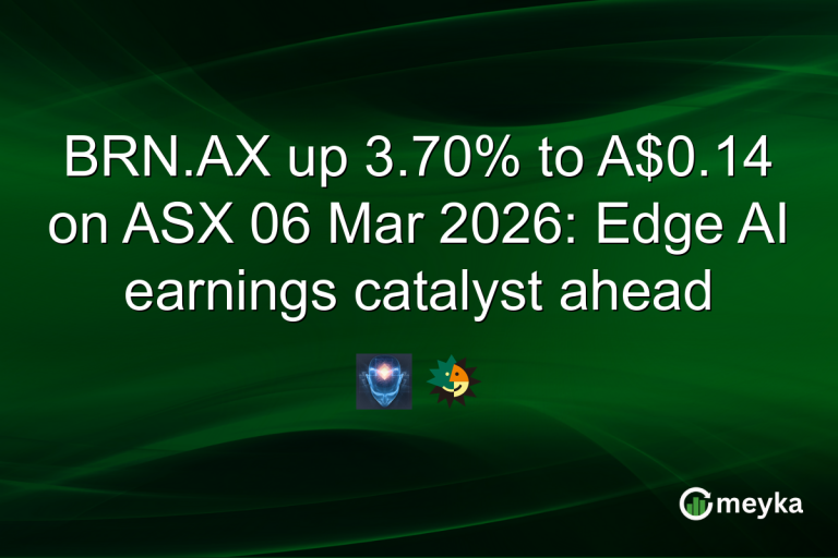 BRN.AX up 3.70% to A$0.14 on ASX 06 Mar 2026: Edge AI earnings catalyst ahead