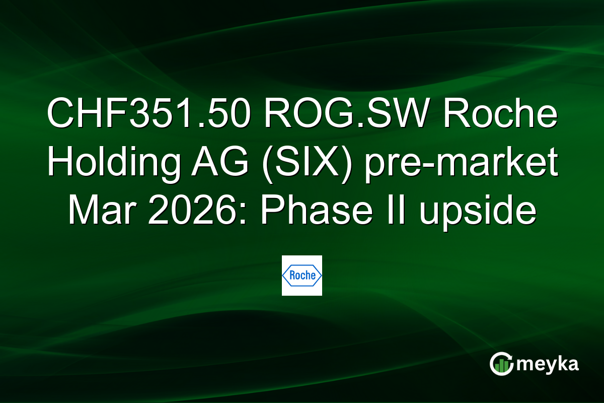 CHF351.50 ROG.SW Roche Holding AG (SIX) pre-market Mar 2026: Phase II upside