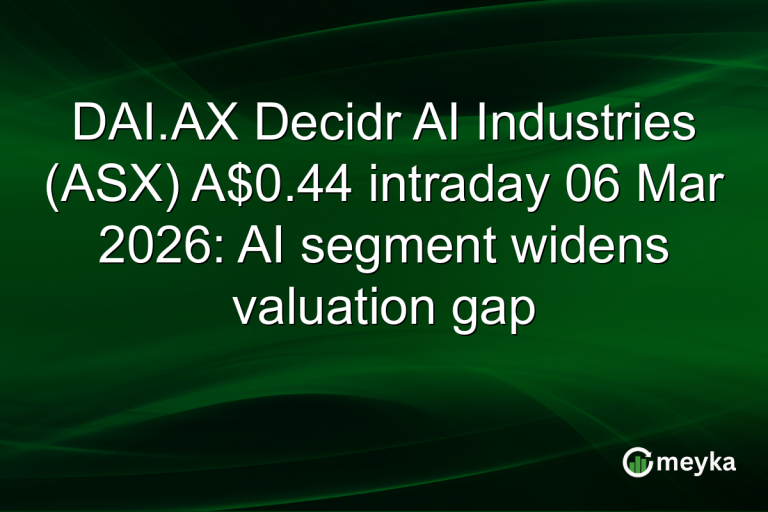 DAI.AX Decidr AI Industries (ASX) A$0.44 intraday 06 Mar 2026: AI segment widens valuation gap