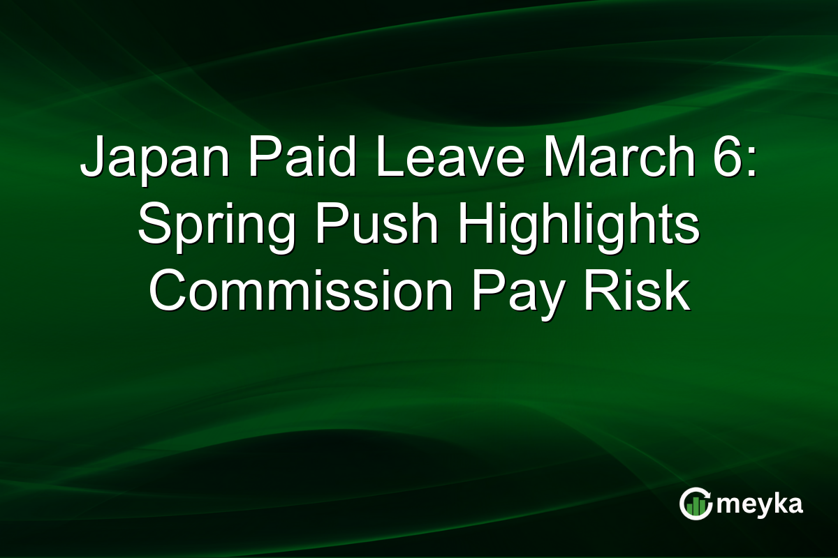 Japan Paid Leave March 6: Spring Push Highlights Commission Pay Risk