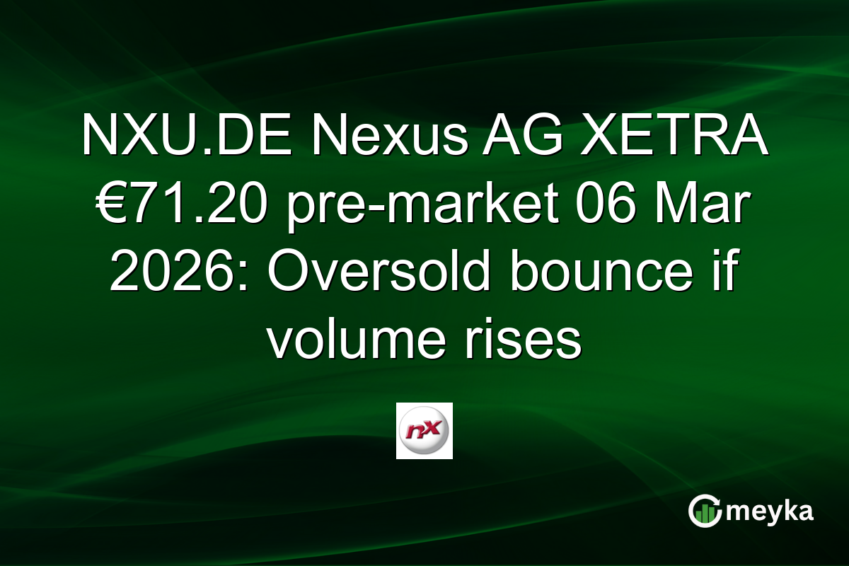 NXU.DE Nexus AG XETRA €71.20 pre-market 06 Mar 2026: Oversold bounce if volume rises