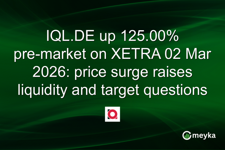 IQL.DE up 125.00% pre-market on XETRA 02 Mar 2026: price surge raises liquidity and target questions