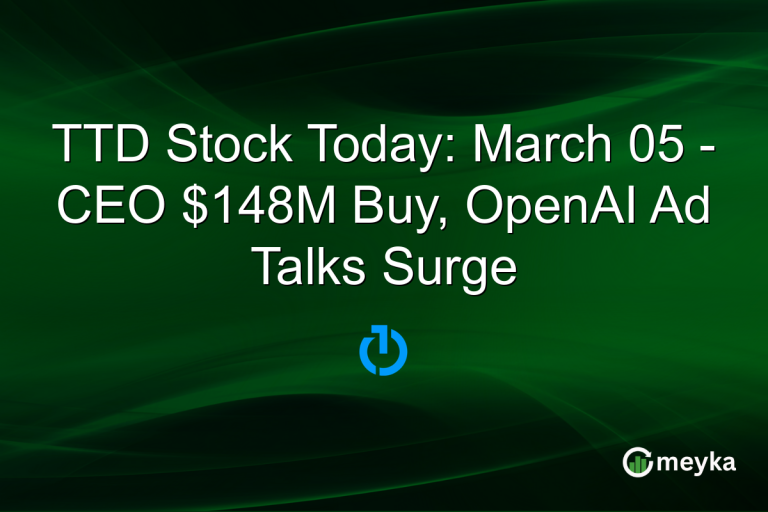 TTD Stock Today: March 05 - CEO $148M Buy, OpenAI Ad Talks Surge