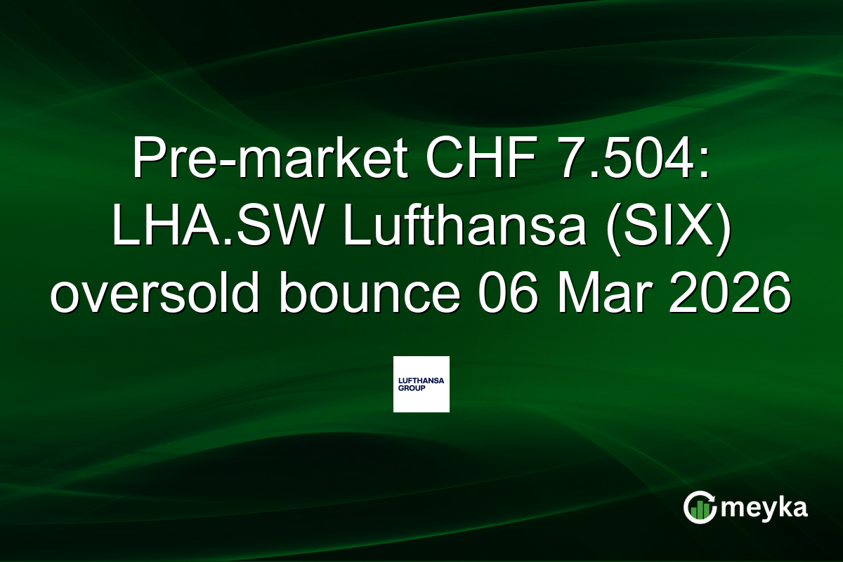 Pre-market CHF 7.504: LHA.SW Lufthansa (SIX) oversold bounce 06 Mar 2026