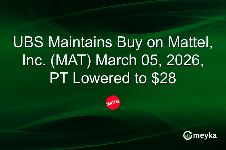 UBS Maintains Buy on Mattel, Inc. (MAT) March 05, 2026, PT Lowered to $28