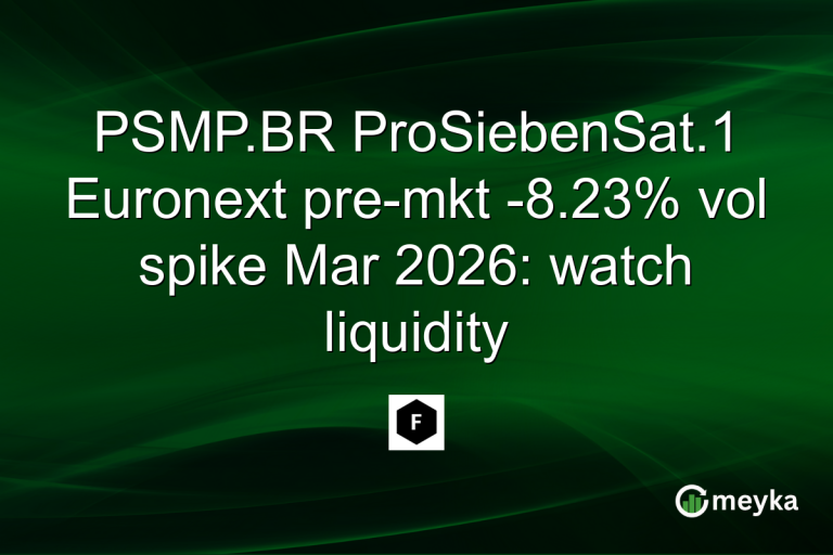 PSMP.BR ProSiebenSat.1 Euronext pre-mkt -8.23% vol spike Mar 2026: watch liquidity