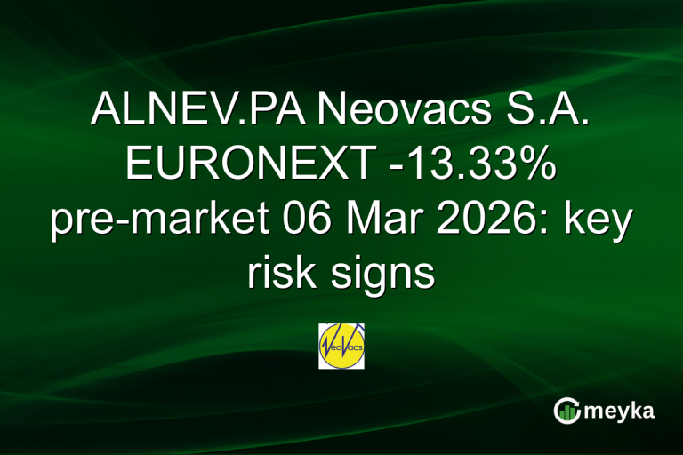 ALNEV.PA Neovacs S.A. EURONEXT -13.33% pre-market 06 Mar 2026: key risk signs