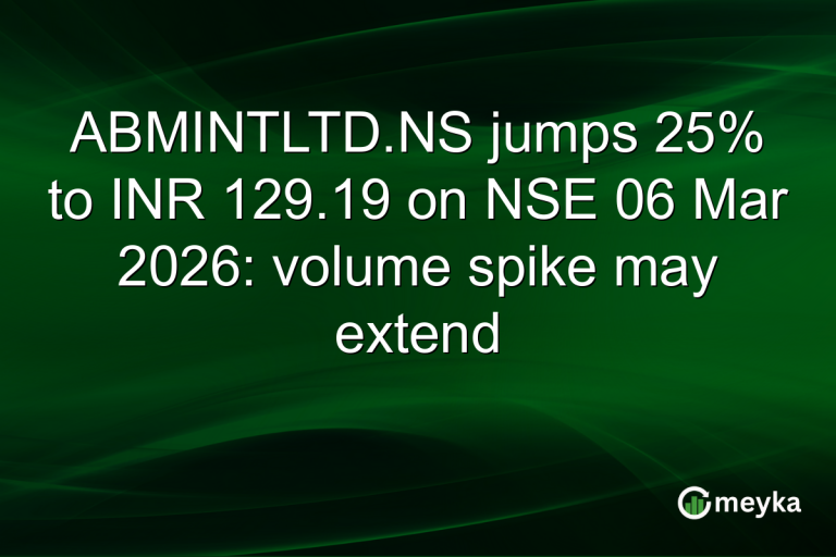 ABMINTLTD.NS jumps 25% to INR 129.19 on NSE 06 Mar 2026: volume spike may extend