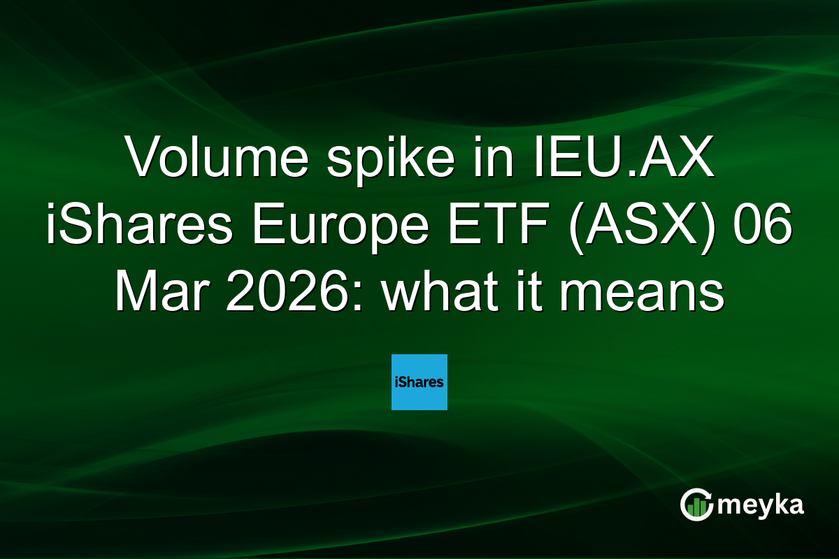 Volume spike in IEU.AX iShares Europe ETF (ASX) 06 Mar 2026: what it means
