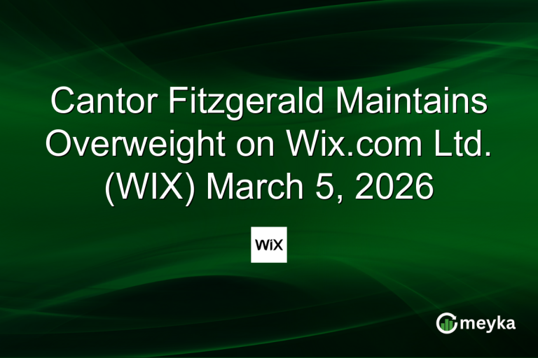Cantor Fitzgerald Maintains Overweight on Wix.com Ltd. (WIX) March 5, 2026