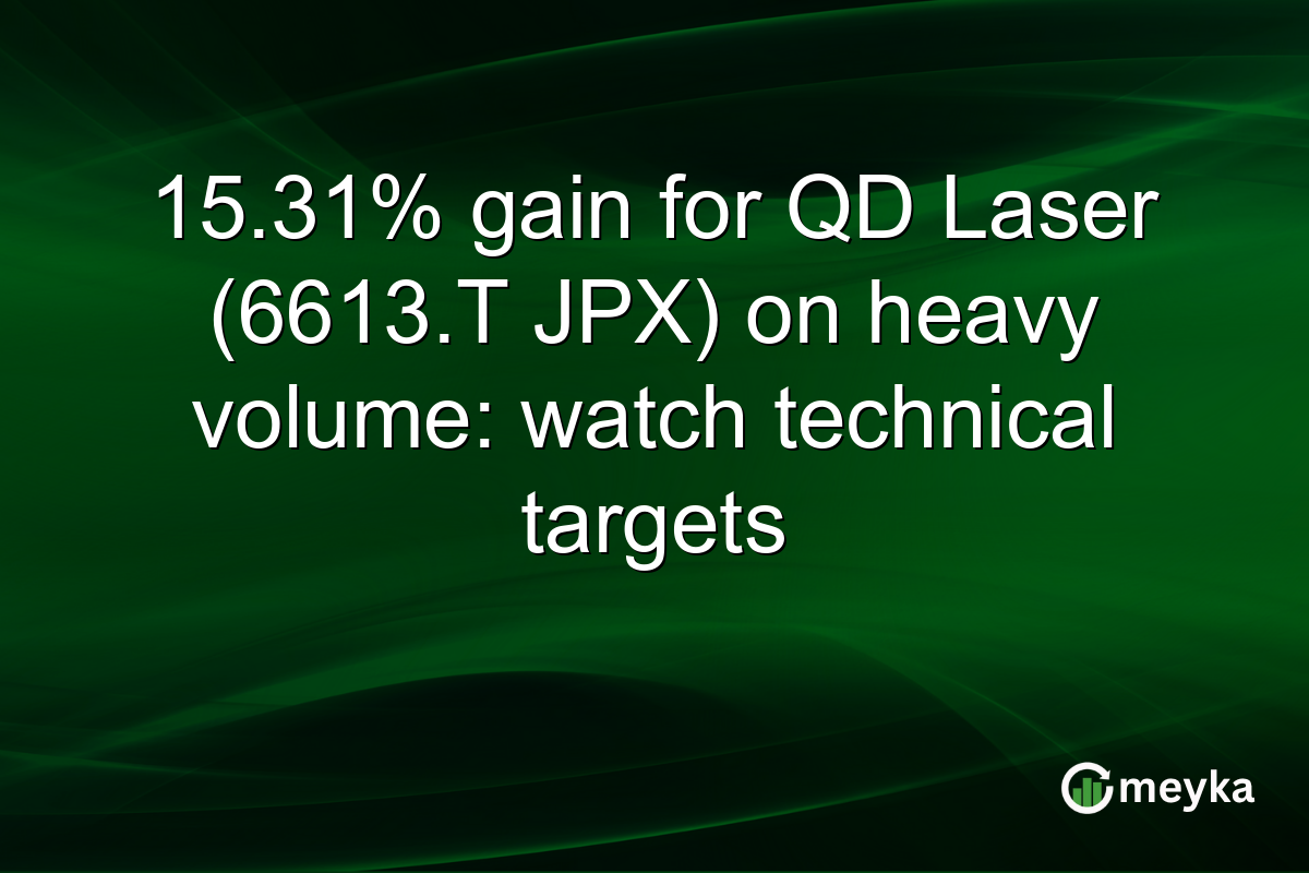 15.31% gain for QD Laser (6613.T JPX) on heavy volume: watch technical targets