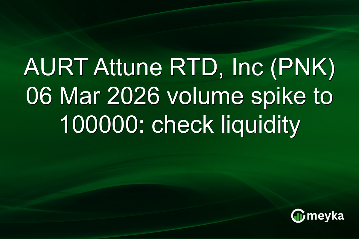 AURT Attune RTD, Inc (PNK) 06 Mar 2026 volume spike to 100000: check liquidity