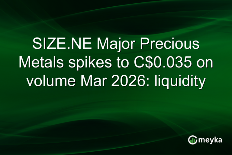 SIZE.NE Major Precious Metals spikes to C$0.035 on volume Mar 2026: liquidity