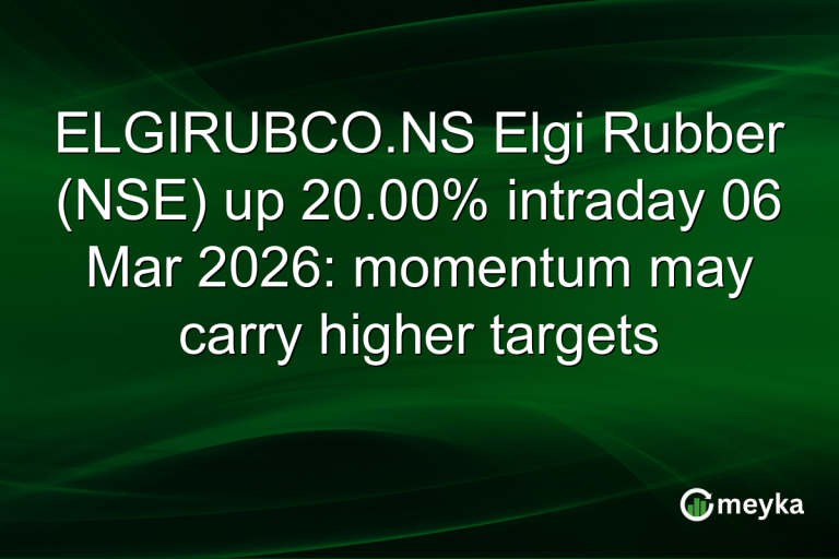 ELGIRUBCO.NS Elgi Rubber (NSE) up 20.00% intraday 06 Mar 2026: momentum may carry higher targets