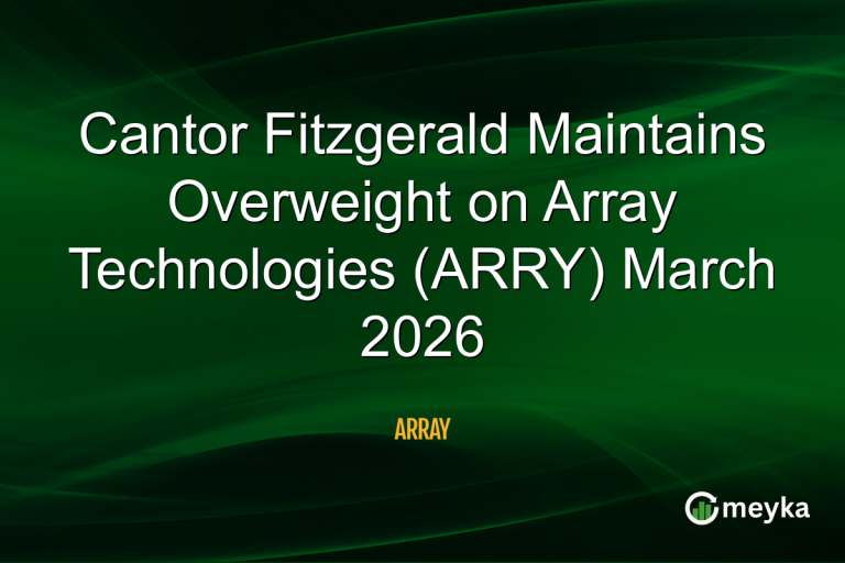 Cantor Fitzgerald Maintains Overweight on Array Technologies (ARRY) March 2026