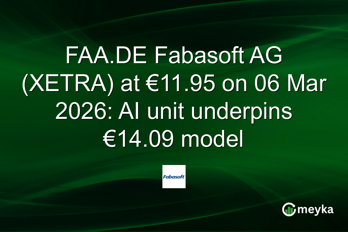 FAA.DE Fabasoft AG (XETRA) at €11.95 on 06 Mar 2026: AI unit underpins €14.09 model