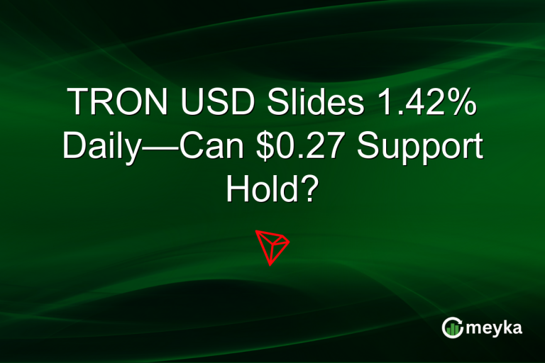 TRON USD Slides 1.42% Daily—Can $0.27 Support Hold?